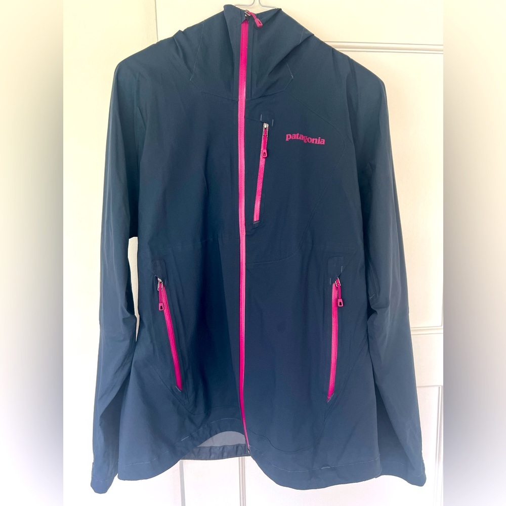 Patagonia H2NO Navy Shell Rain Jacket Women's M